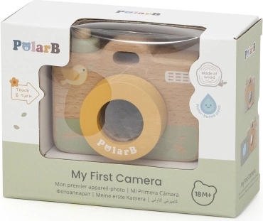 Appareil photo en bois pour enfants avec kaléidoscope