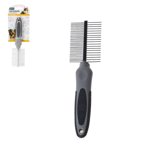 Peigne double face pour chiens et chats 19 × 5 cm