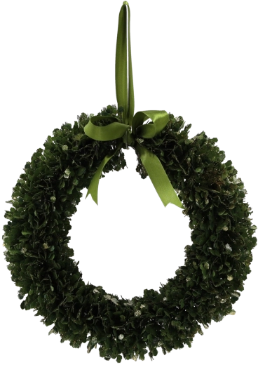 Couronne de Noël avec ruban vert 30 cm