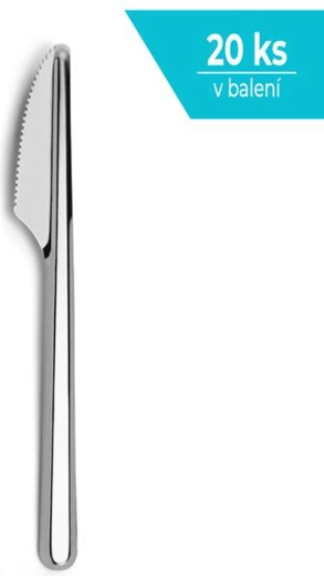 Couteau de table en acier inoxydable Amefa Leaves – lot de 20 pièces