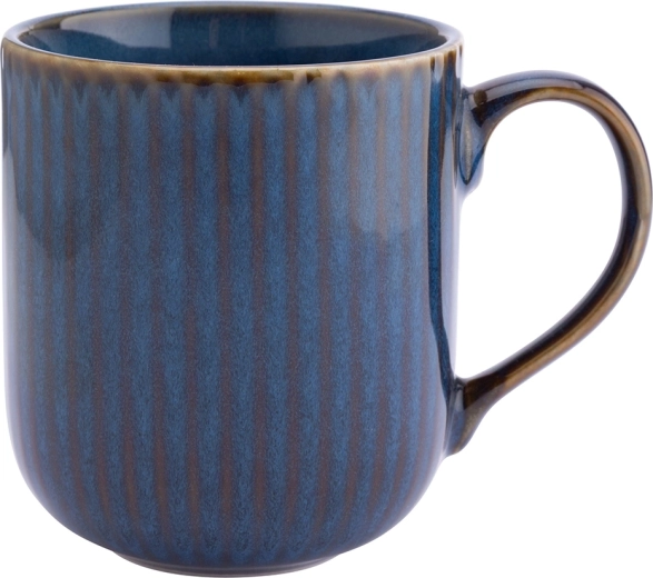 Mug en céramique Altom Design Reactive Stripes 400 ml, bleu