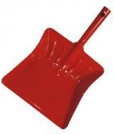 Pelle à poussière avec laque rouge