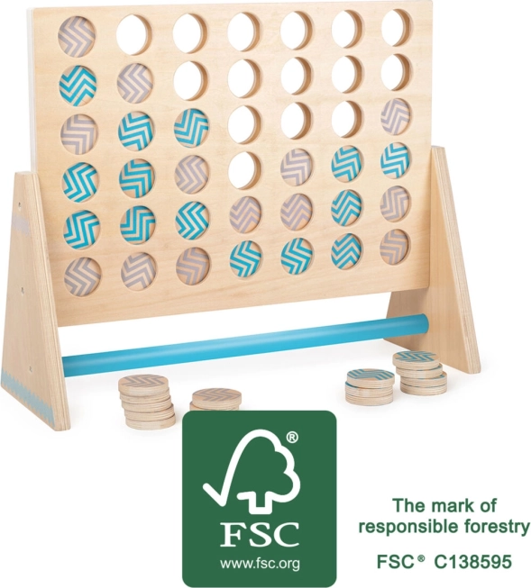 Jeu en bois Puissance 4 XXL