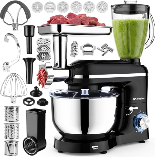 Robot de cuisine MalTec MaltecChef 5000 W avec blender et hachoir à viande