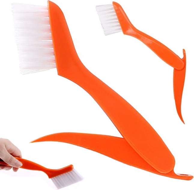 Brosse avec grattoir pour nettoyer les fentes et les rainures