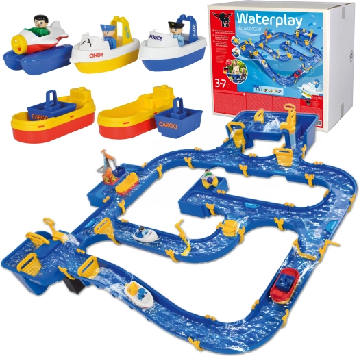 Set de jeu aquatique Amsterdam Waterplay – grand port avec bateaux