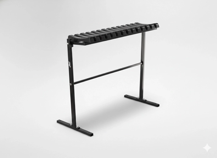 Banc de cimetière pliant avec base, noir, 86 cm