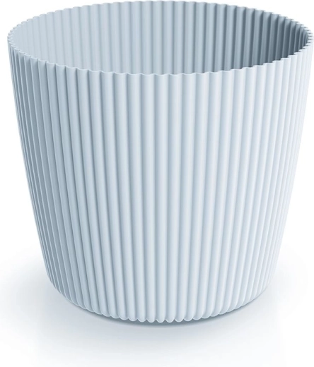 Cache-pot Milly Round 17 cm gris clair – cache en plastique avec protection UV