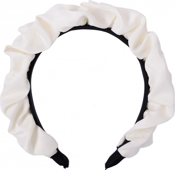 Serre-tête en satin - blanc