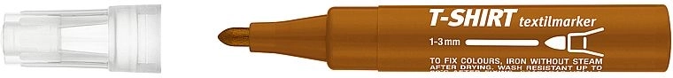 Marqueur textile marron à pointe ronde 1–3 mm