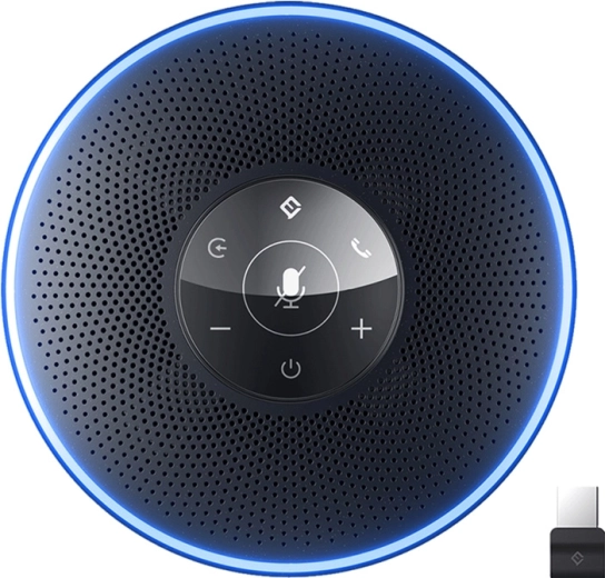 haut-parleur de conférence sans fil emeet officecore m2 noir