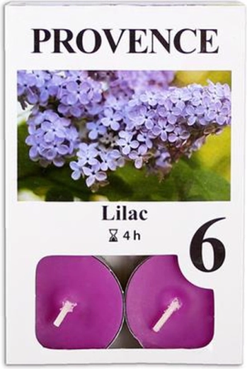 Bougies chauffe-plat lilas 6 pcs