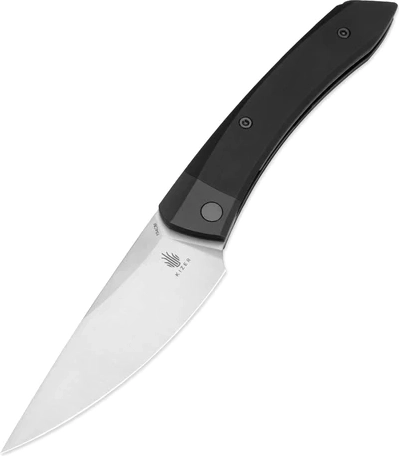 Couteau de poche Kizer Momo 10,6 cm, lame satinée, aluminium noir