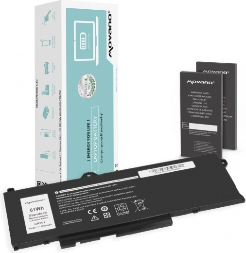 Batterie Movano pour Dell Latitude 5421/5521/5531 et Precision 3470/3561/3571/3581 (GRT01) 3950 mAh 61 Wh