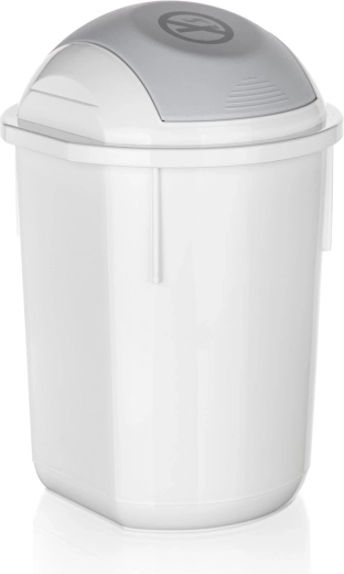Poubelle à couvercle basculant 4 l blanche