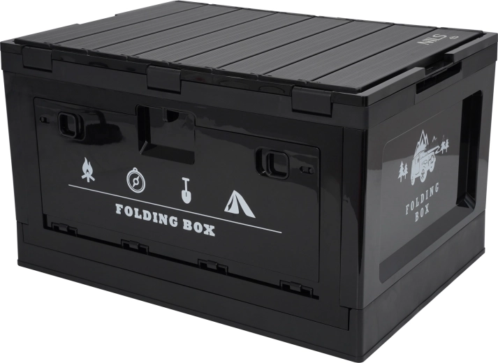 Boîte de rangement pliante avec couvercle et fonction de table 50 l NILS CAMP