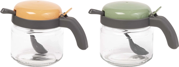 Bocal à épices avec cuillère doseuse 300 ml – verre et plastique