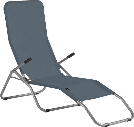 Chaise longue de jardin pliable Nils Camp NC3017 grise