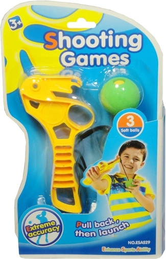 Jouet lance-pierre en plastique avec balles pour enfants