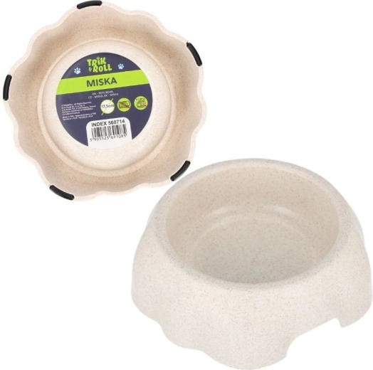Gamelle beige pour animaux de compagnie