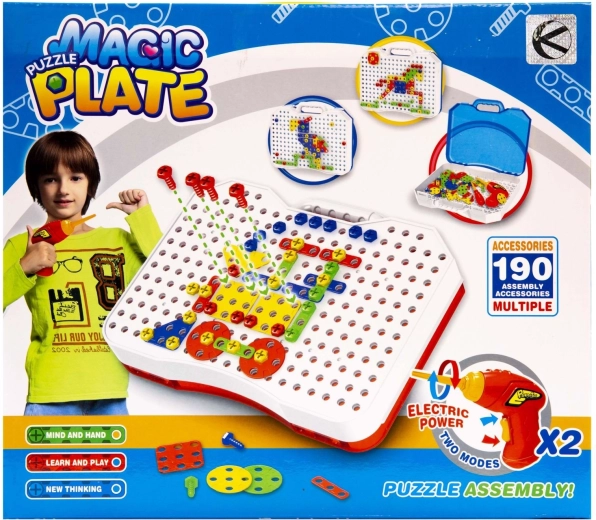 Kit créatif et éducatif de vissage dans une valise avec outils - 1 pièce