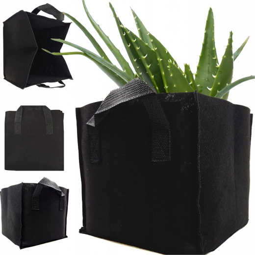 Sac de culture en tissu avec poignées 26,5 l, noir