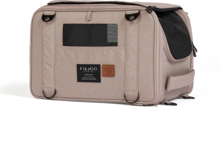 FikaGO porte-animal de voyage pour chiens et chats Truffle Plus Beige Sable