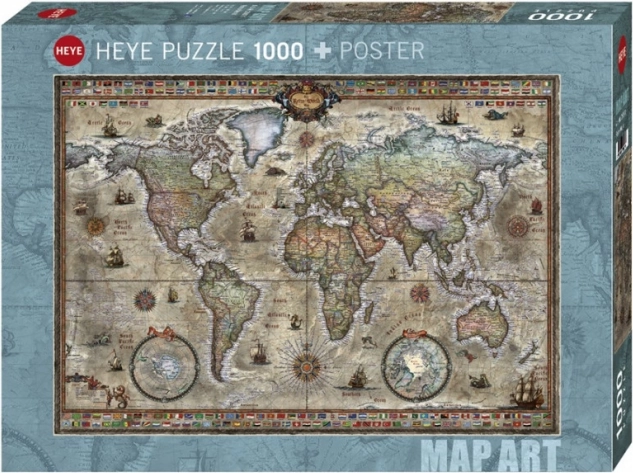 Puzzle 1000 pièces monde rétro HEYE