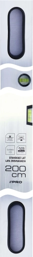 Règle de lissage avec niveaux 200 cm en aluminium