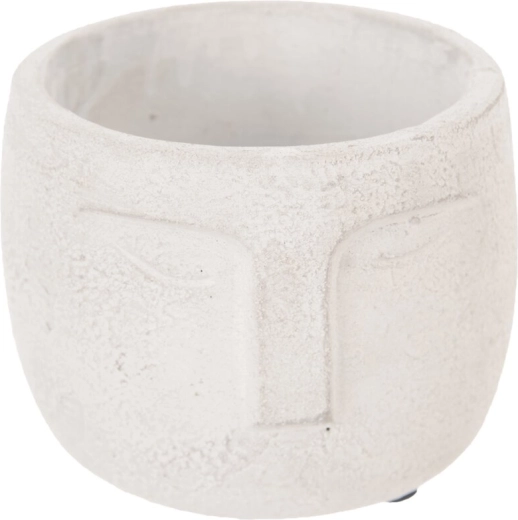 Cache-pot en céramique Bouddha blanc