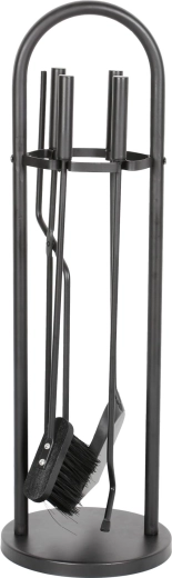 Ensemble d’accessoires de cheminée – balayette, pelle, pince et tisonnier