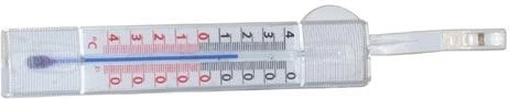 Thermomètre de fenêtre autocollant 14 cm, plastique, blanc