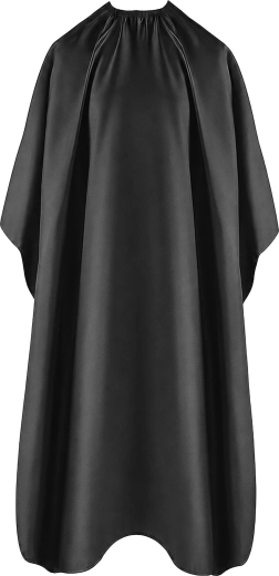 Cape de coiffure et de barbier noire imperméable 140 × 100 cm - 1 pièce