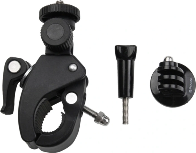 Support de guidon Puluz pour caméra d’action avec filetage 1/4" (noir)