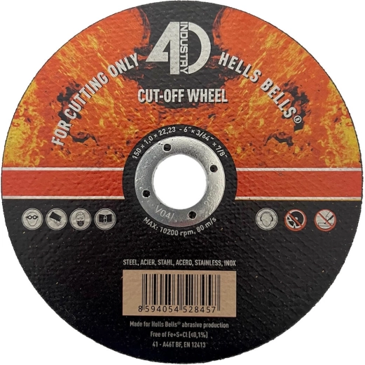 Disque à tronçonner pour acier et inox 150 × 1,0 × 22,2 mm