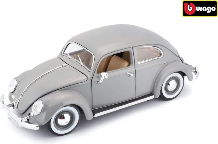Modèle réduit de voiture Volkswagen Käfer-Beetle 1955 gris 1:18