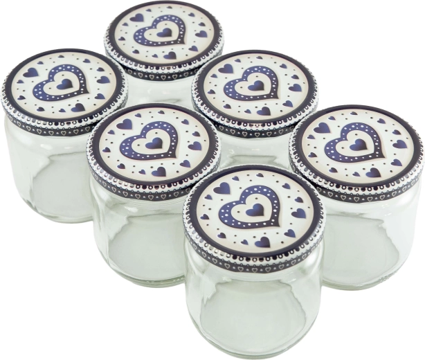 Lot de bocaux Twist pour la mise en conserve 425 ml avec couvercle – 6 pcs