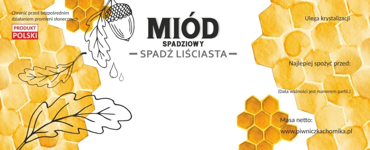 Ensemble d’étiquettes pour miel – miellat feuillu, 154 × 60 mm, 100 pcs