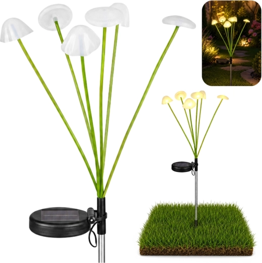 Lampe décorative solaire de jardin « grzybki » LED avec lumière chaude 70 cm