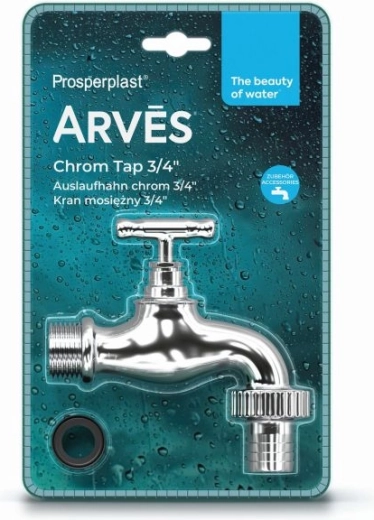 Robinet pour tonneau d’eau de pluie 3/4 en finition chromée