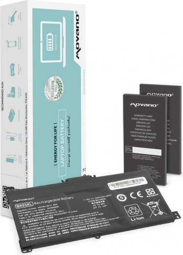 Batterie Movano BK03XL pour HP Pavilion x360 14-ba 3400 mAh 39 Wh