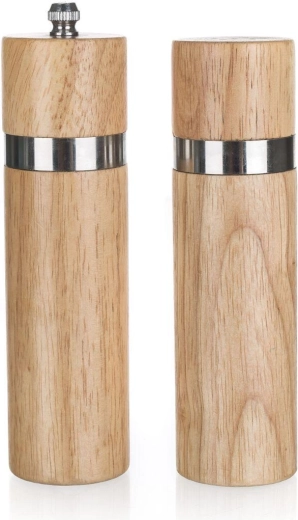 Ensemble moulin à poivre et salière BRILLANTE 15,2 × 4 cm, bois d’hévéa