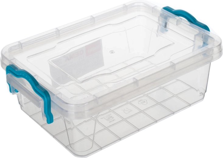 Boîte GEMA rectangulaire 1,2 l avec poignées turquoise