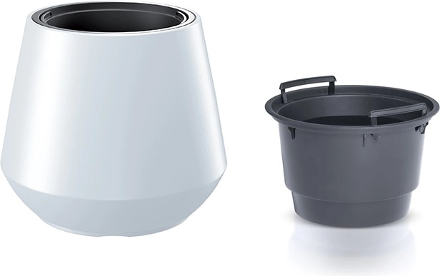 Cache-pot avec insert HEOS blanc 39,5 cm