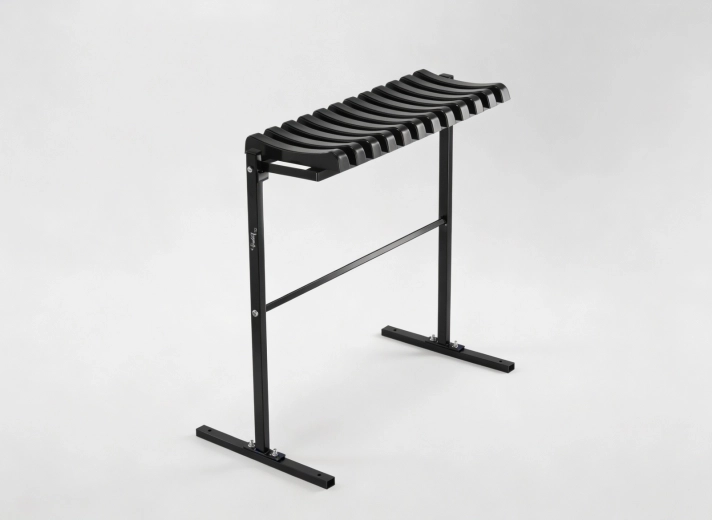 Banc de cimetière pliant 68 cm avec base – noir