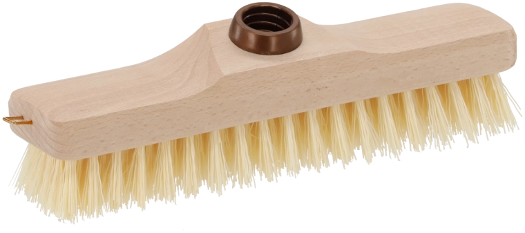 Brosse à récurer en bois de hêtre avec fibres naturelles bassine 23 cm
