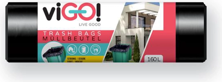 Sacs poubelle 160 l VIGO DeLuxe, noirs, 10 pcs