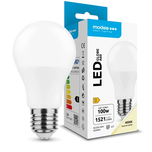 Ampoule LED Globe A60 13,8 W E27 360° 4000 K 1521 lm