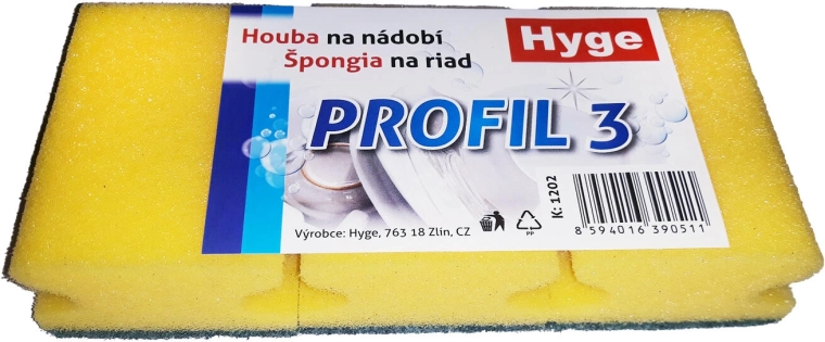 Éponge moulée pour la vaisselle, mix de couleurs, 3 pièces