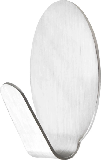 Crochets ovales autocollants en acier inoxydable, petits, 8 pcs